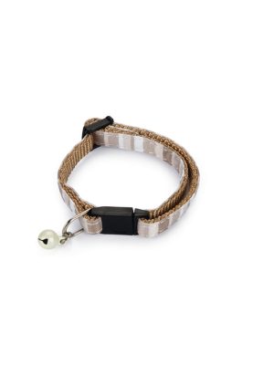 Beeztees Yavru Kedi Boyun Tasması, Zilli, Bej, 16-32cm