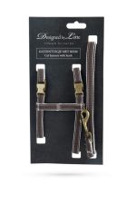 Beeztees DBL Kedi Göğüs Tasması ve Gezdirme Kayışı, 130cm, Kahverengi, 27-45cm - Görsel 2