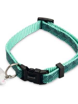 Beeztees Kedi Boyun Tasması, Zilli, Yeşil, 20-30cm