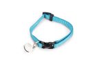 Beeztees Kedi Boyun Tasması, Zilli, Turkuaz, 20-30cm