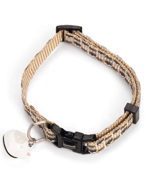 Beeztees Kedi Boyun Tasması, Zilli, Bej, 20-30cm