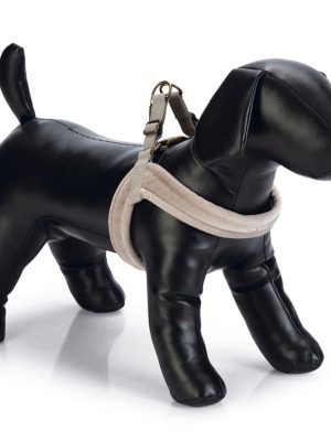 Beeztees DBL Köpek Göğüs Tasması, Velur, Gri, XXS, 15mm x 36cm