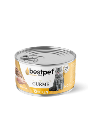 Bestpet 85 gr X 24 ADET Yetişkin Kediler İçin Tahılsız, Jöle İçinde Tavuk Etli Yaş Mama