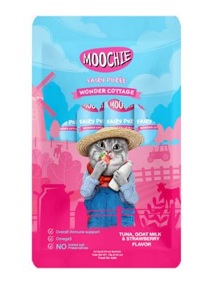 Moochie Sıvı Kedi Ödülü Keçi Sütü-Çilek 5x15 Gr