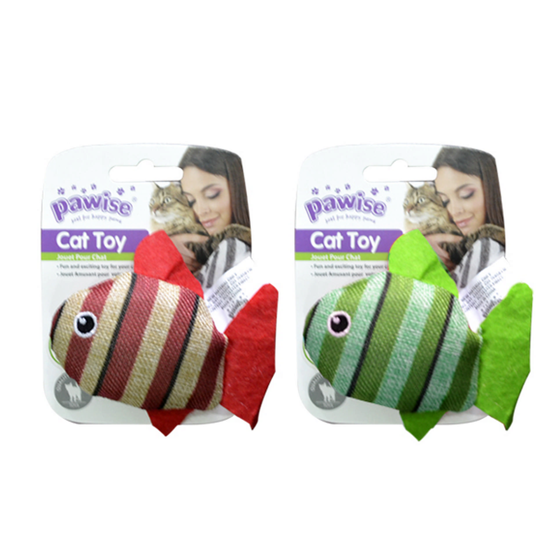 1180566_679-28334.jpg Pawise Kedi Oyuncağı Striped Cat Toy-Balık - Görsel 1