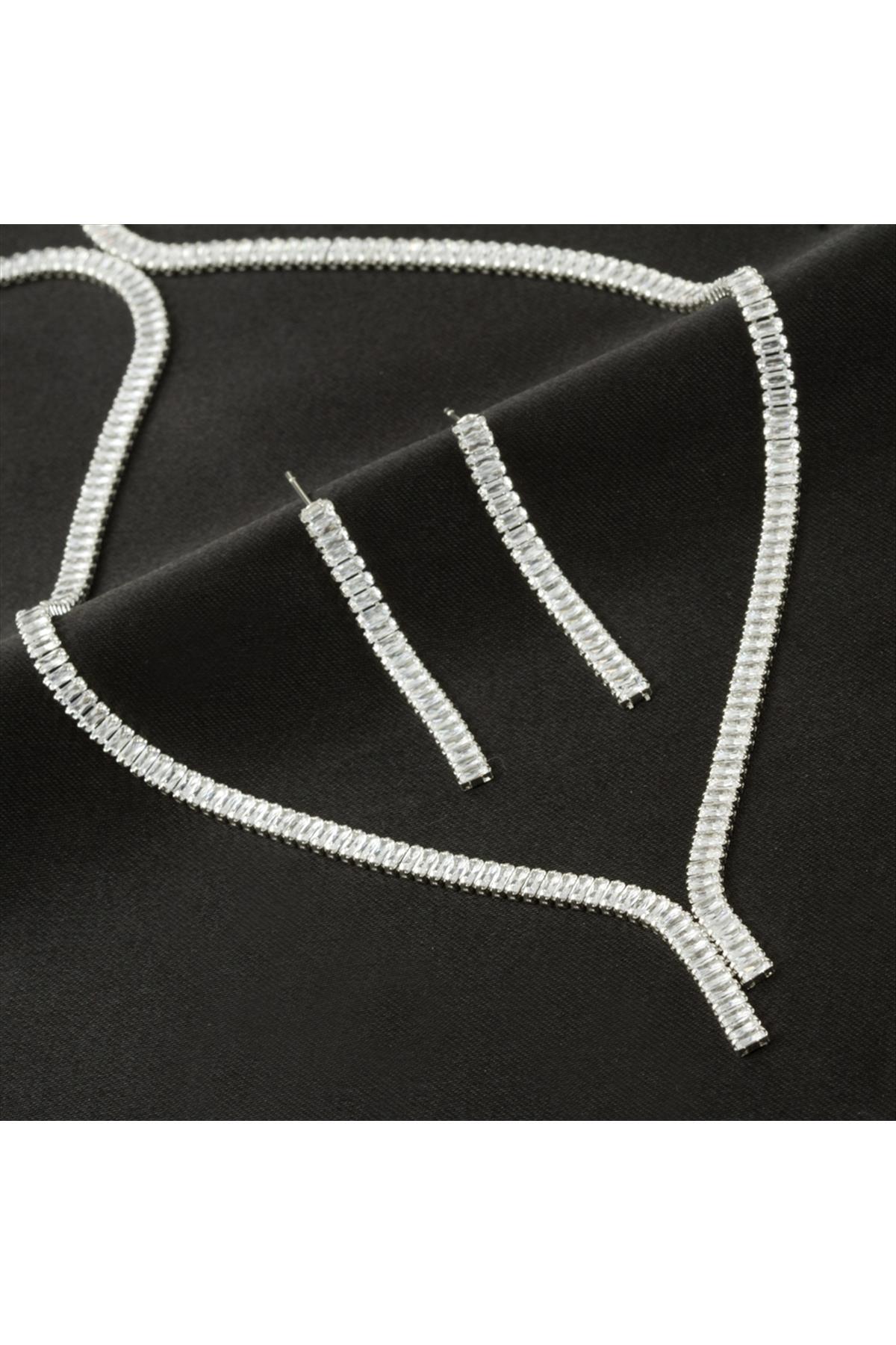 1201044_Tamtur-Baget-Tasli-Luks-Set-Kolye-4-mm-89f3.jpg Tamtur Baget Taşlı Lüks Set Kolye 4 mm-Gümüş Rengi - Görsel 1