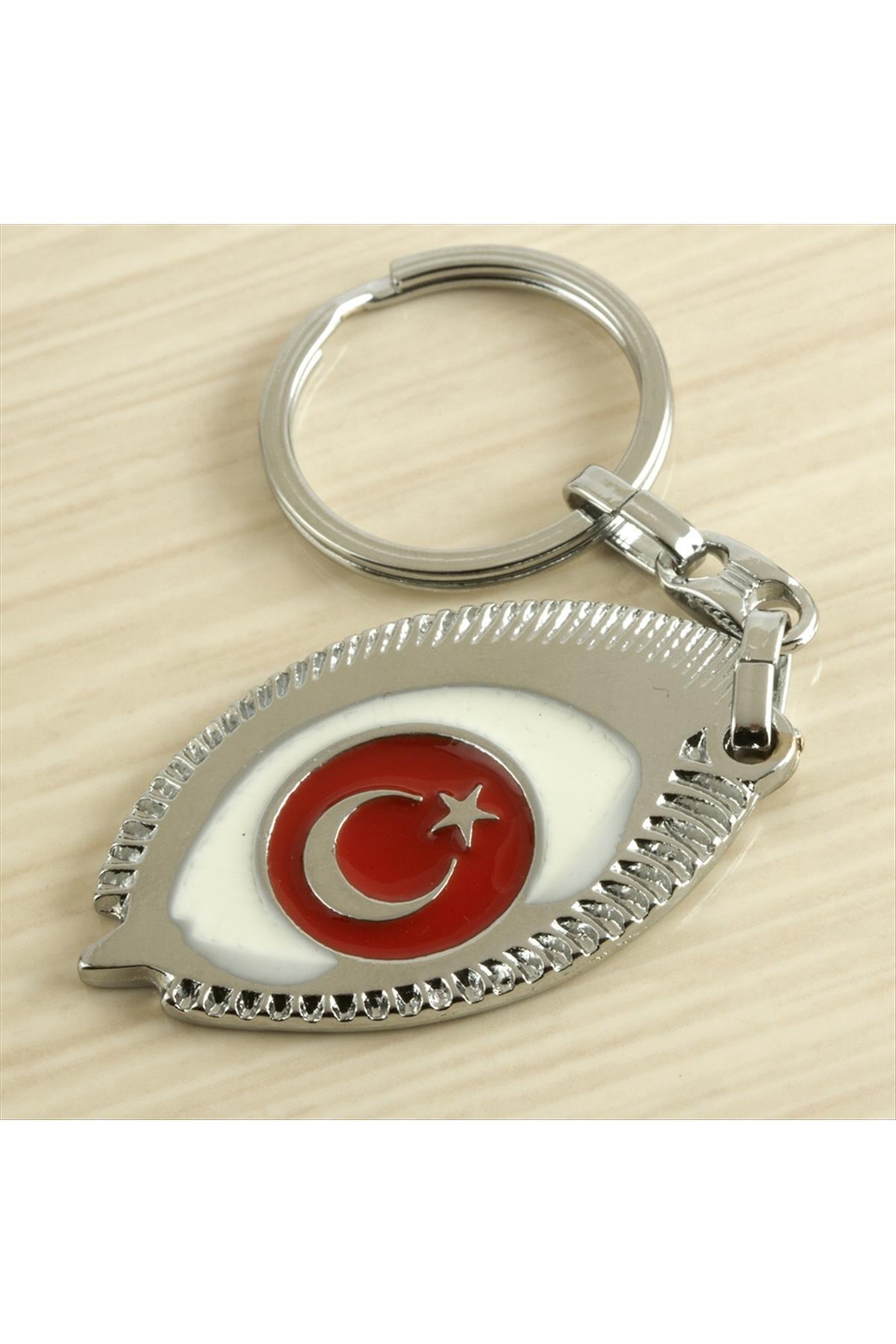 1203026_Ay-Yildiz-Metal-Anahtarlik-bc19.jpg Ay Yıldız Metal Anahtarlık-Kırmızı - Görsel 1
