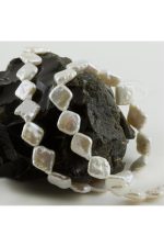 1,2 cm Kare İnci-Beyaz