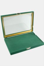 Cam Kapaklı Anfora Kumaş Batırmalı Yüzük Standı 24X34 cm-Siyah - Görsel 2