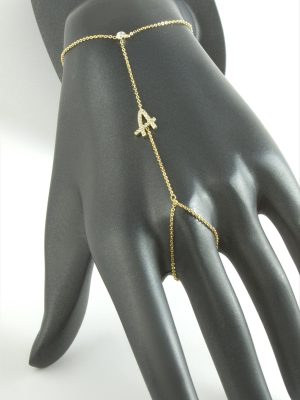 Harf Zirkon Taşlı Lüks Çelik Şahmeran-Model-5