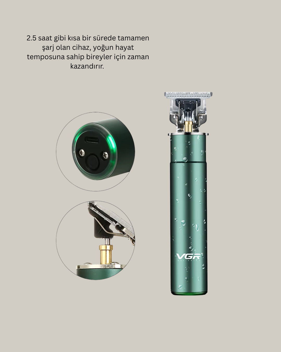 1210005_7-22.png Ergonomik Tasarımlı Dayanıklı Metal Gövdeli Saç Kesme Makinesi - Görsel 2
