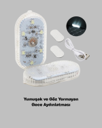 USB Şarjlı Çok Renkli Dokunmatik LED Gece Lambası - Görsel 4