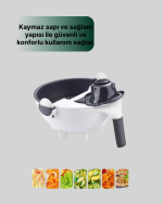 Ergonomik Sebze Rendeleyici ve Süzgeç Hazneli Dilimleyici - Görsel 4