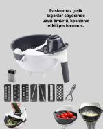 Ergonomik Sebze Rendeleyici ve Süzgeç Hazneli Dilimleyici - Görsel 3