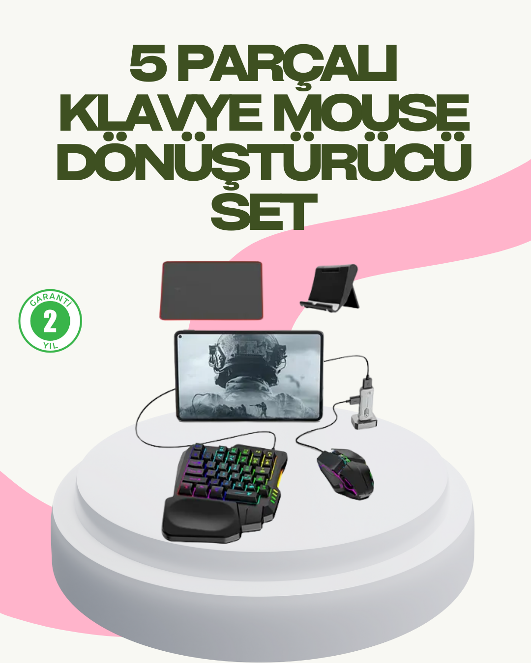 1210302_6-148.png Rekabetçi Mobil Oyun Aksesuarı | Klavye + Mouse + Hızlı Dönüştürücü - Görsel 1