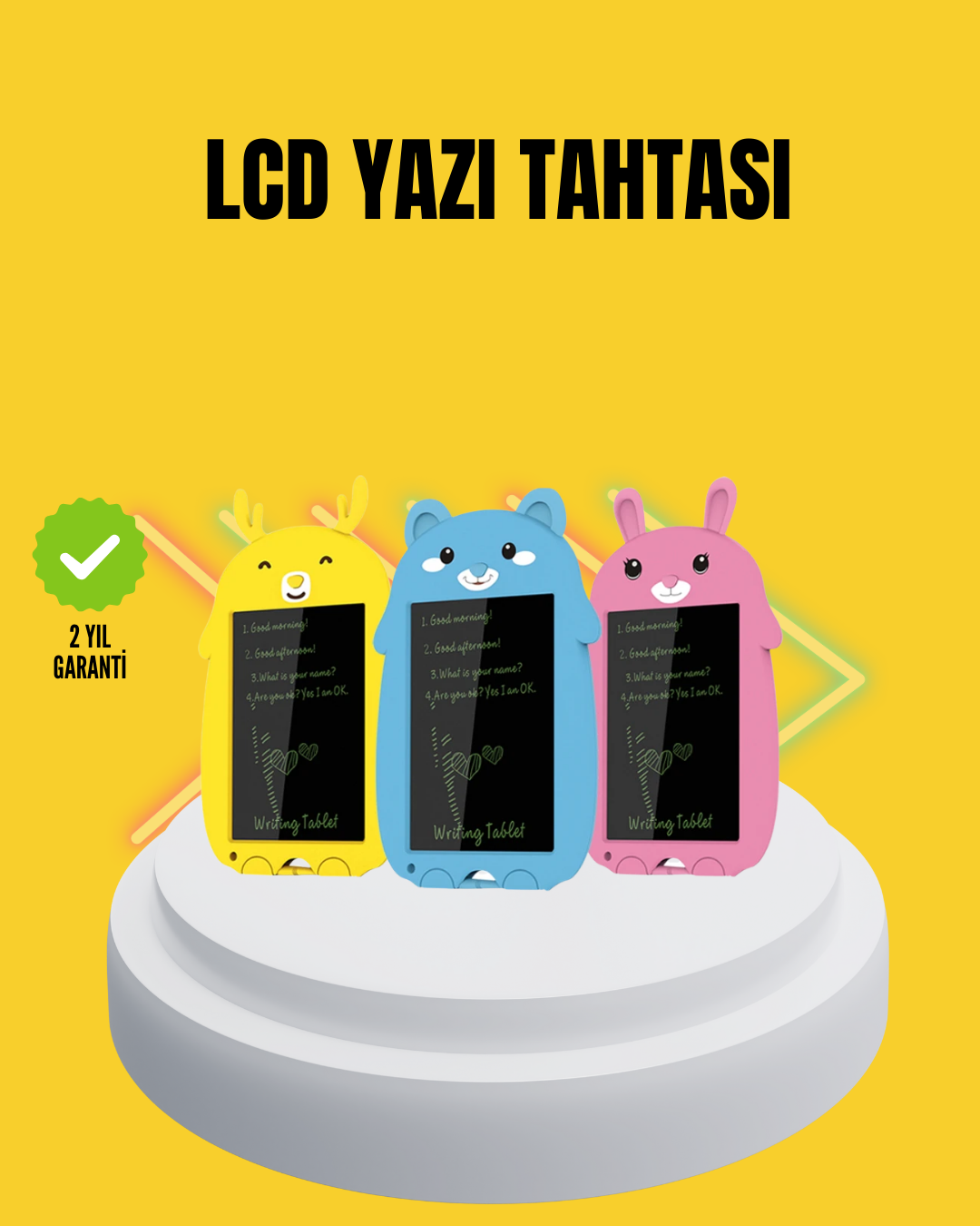 1210350_6-139.png Tek Tuşla Silinebilir LCD Yazı Tableti | Çocuklar İçin Eğitim Tableti - Görsel 1