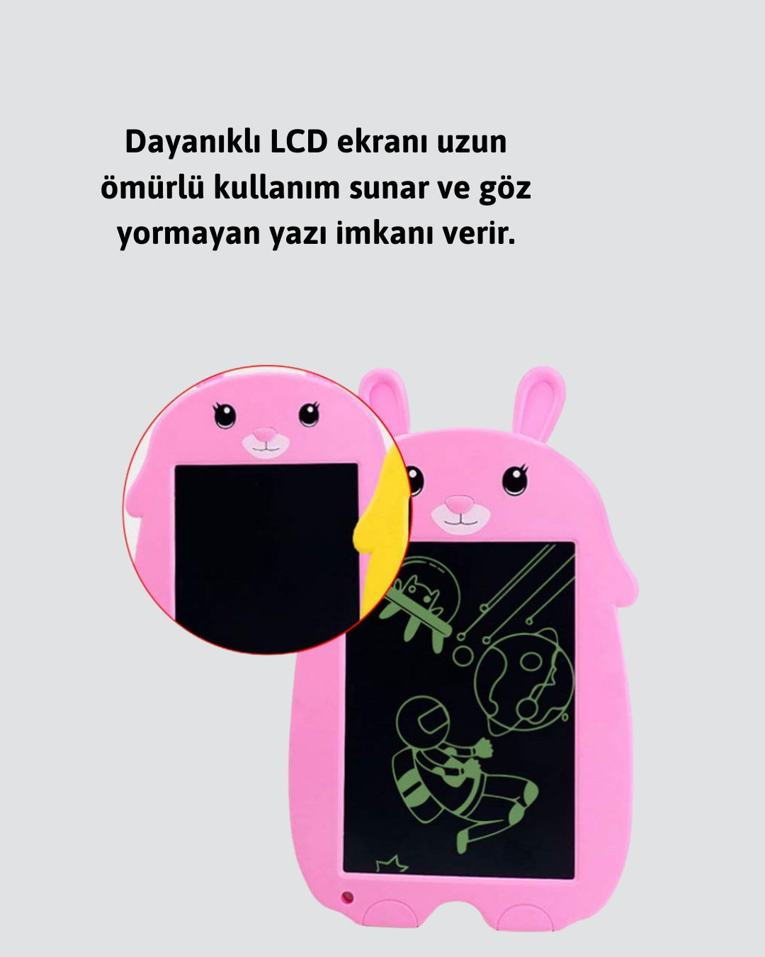 1210350_8-139.png Tek Tuşla Silinebilir LCD Yazı Tableti | Çocuklar İçin Eğitim Tableti - Görsel 3