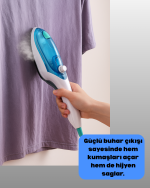 Kompakt Seyahat Tipi Buharlı Ütü Pratik Kırışıklık Açıcı - Görsel 4