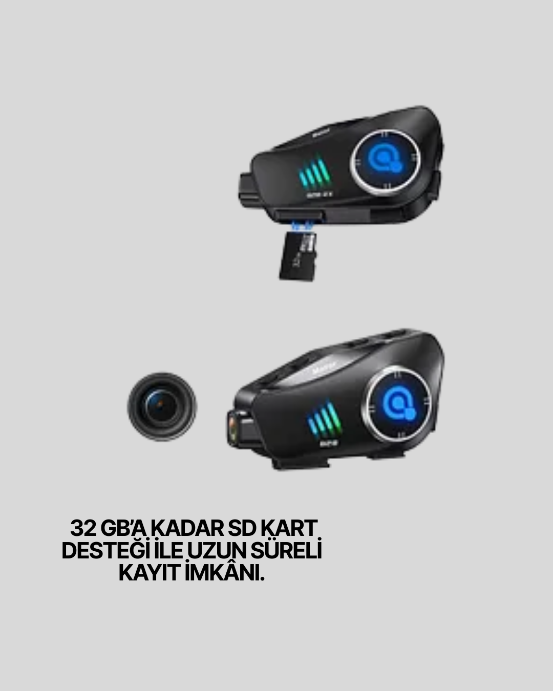 1210626_10-95.png Q28 Full HD Kameralı Motosiklet Kask Kulaklığı – 45 Saat Müzik, IPX6 Su Geçirmez - Görsel 5
