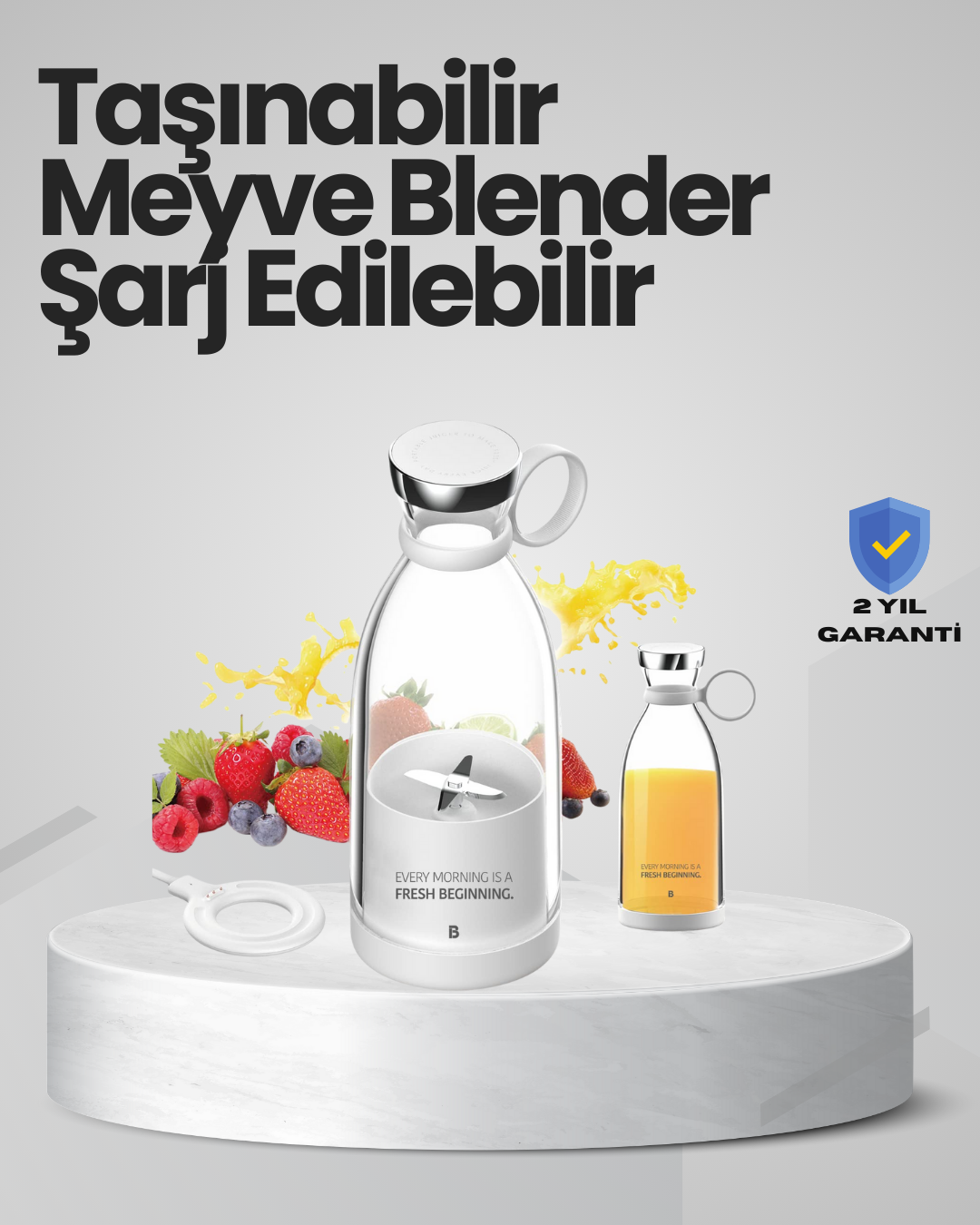 1210769_6-73.png Pembe ve Beyaz Renk Seçenekli Mini Boy Meyve Sıkıcı - Görsel 1