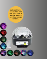 Taşınabilir RGB Disko Topu Bluetooth ve Uzaktan Kumanda Özellikli - Görsel 2