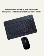 RGB Aydınlatmalı Şarjlı Kablosuz Klavye ve Mouse Seti – Modern ve Kompakt Tasarım - Görsel 3