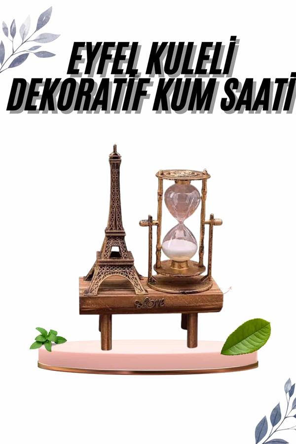 Compressed by jpeg-recompress Paris Eyfel Kulesi Hediyelik Eyfel Retro Kum Saati Dekoratif Eşya - Görsel 2