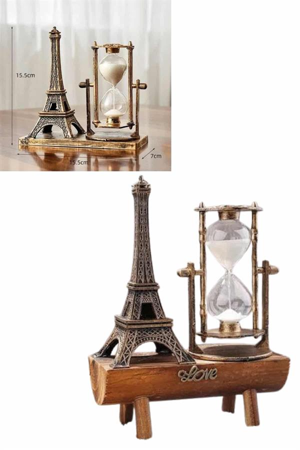 Compressed by jpeg-recompress Paris Eyfel Kulesi Hediyelik Eyfel Retro Kum Saati Dekoratif Eşya - Görsel 4