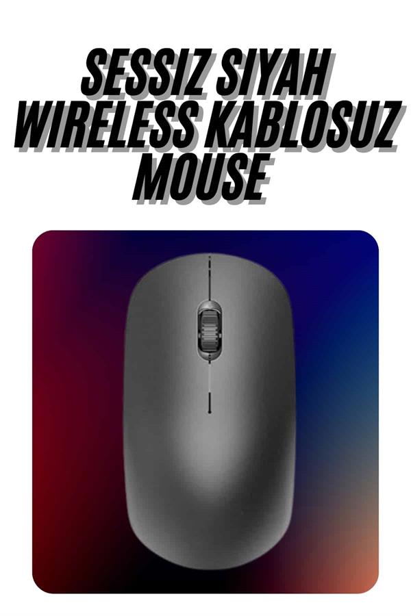 Compressed by jpeg-recompress Kablosuz Bağlantı Yüksek Hassasiyetli Kablosuz Wireless Siyah Mouse - Görsel 2