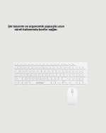 Klavye Mouse Seti Sessiz Kablosuz Türkçe TV  PC Uyumlu - Görsel 3