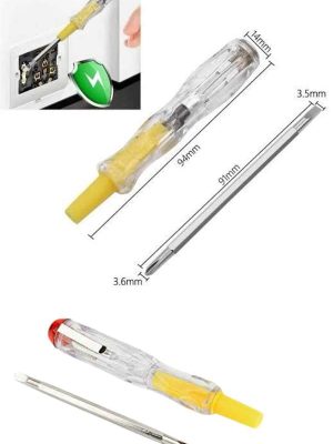 Çift Uçlu Kontrol Kalemi Elektrik Test Kalemi Şeffaf