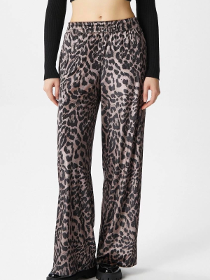 Leopar Desen Pantolon Bej (Beden: S)