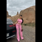 Madonna Yaka Bol Paça Pantolonlu Takım Pembe (Beden: S) - Görsel 5