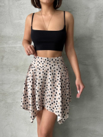 Puantiyeli Etek S25900 Krem (Beden: L)