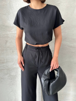 Bluz Pantolon Takım S255057 Siyah (Beden: S) - Görsel 4