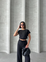 Bluz Pantolon Takım S255057 Siyah (Beden: M) - Görsel 3