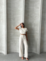Bluz Pantolon Takım S255057 Bej (Beden: L) - Görsel 6