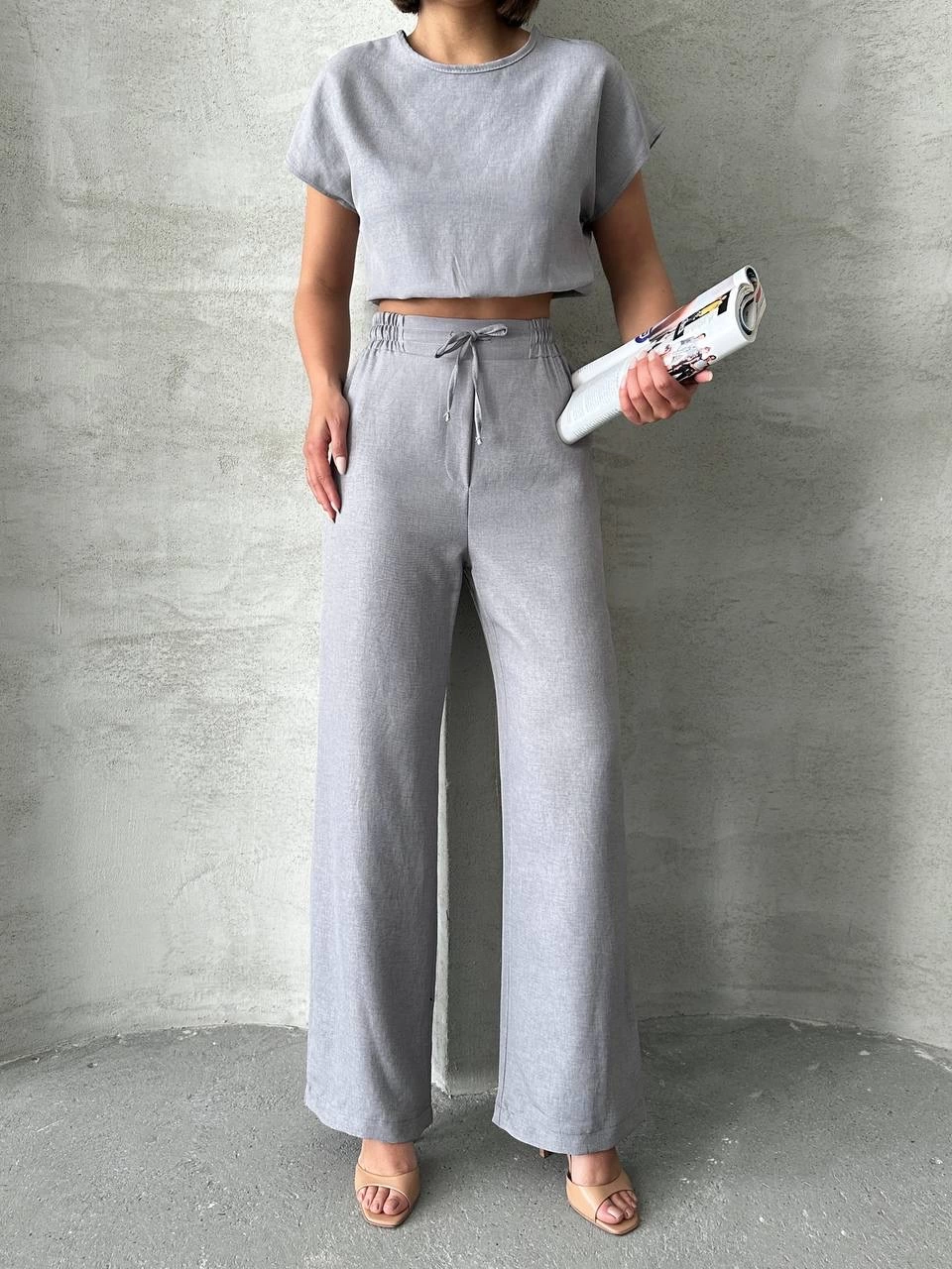 1233375_bluz-pantolon-takim-s255057-74549692-sw960sh1280.png Bluz Pantolon Takım S255057 Gri (Beden: S) - Görsel 1