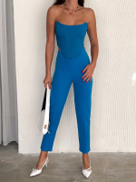 Büstiyer Pantolon Takım S1011 Mavi (Beden: M) - Görsel 3