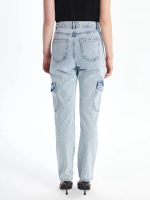 Kargo Cep Kar Yıkama Jeans Pantolon Mavi (Beden: 34) - Görsel 3