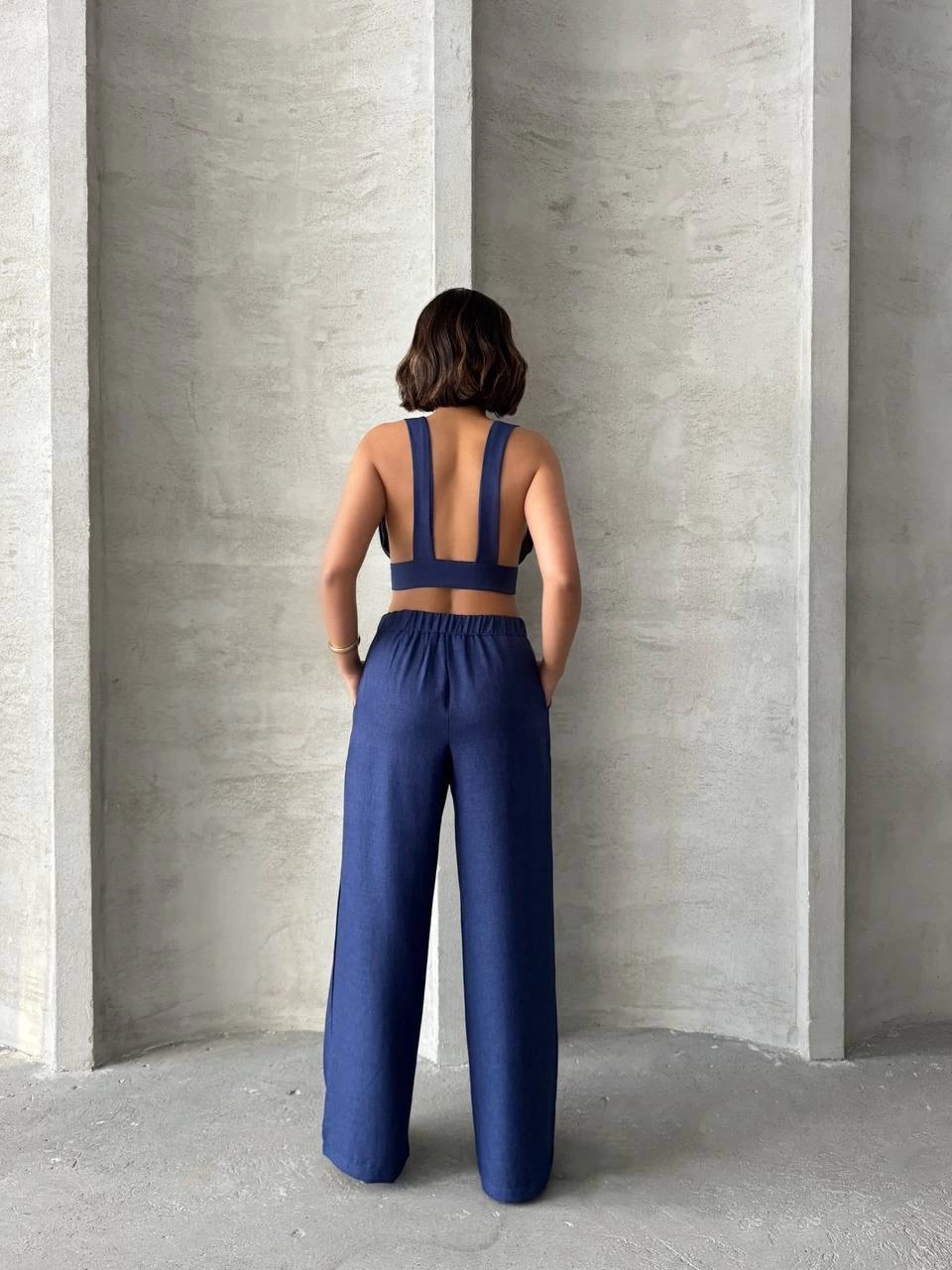 1233680_crop-pantolon-keten-takim-s255012-39640864-sw960sh1280.png Crop Pantolon Keten Takım S255012 Lacivert (Beden: L) - Görsel 5
