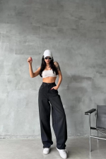 Arkadan Tokalı Jeans Pantolon Siyah (Beden: 40) - Görsel 5