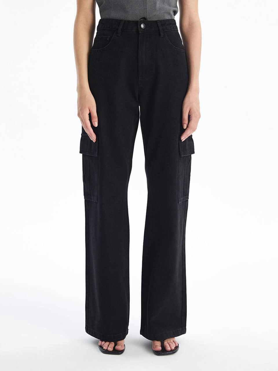 1233702_kargo-cep-jeans-pantolon-siyah-99025110-sw960sh1280.png Kargo Cep Jeans Pantolon Siyah (Beden: 24) - Görsel 1