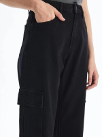 Kargo Cep Jeans Pantolon Siyah (Beden: 28) - Görsel 4