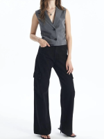 Kargo Cep Jeans Pantolon Siyah (Beden: 30) - Görsel 2