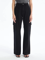 Kargo Cep Jeans Pantolon Siyah (Beden: 34)
