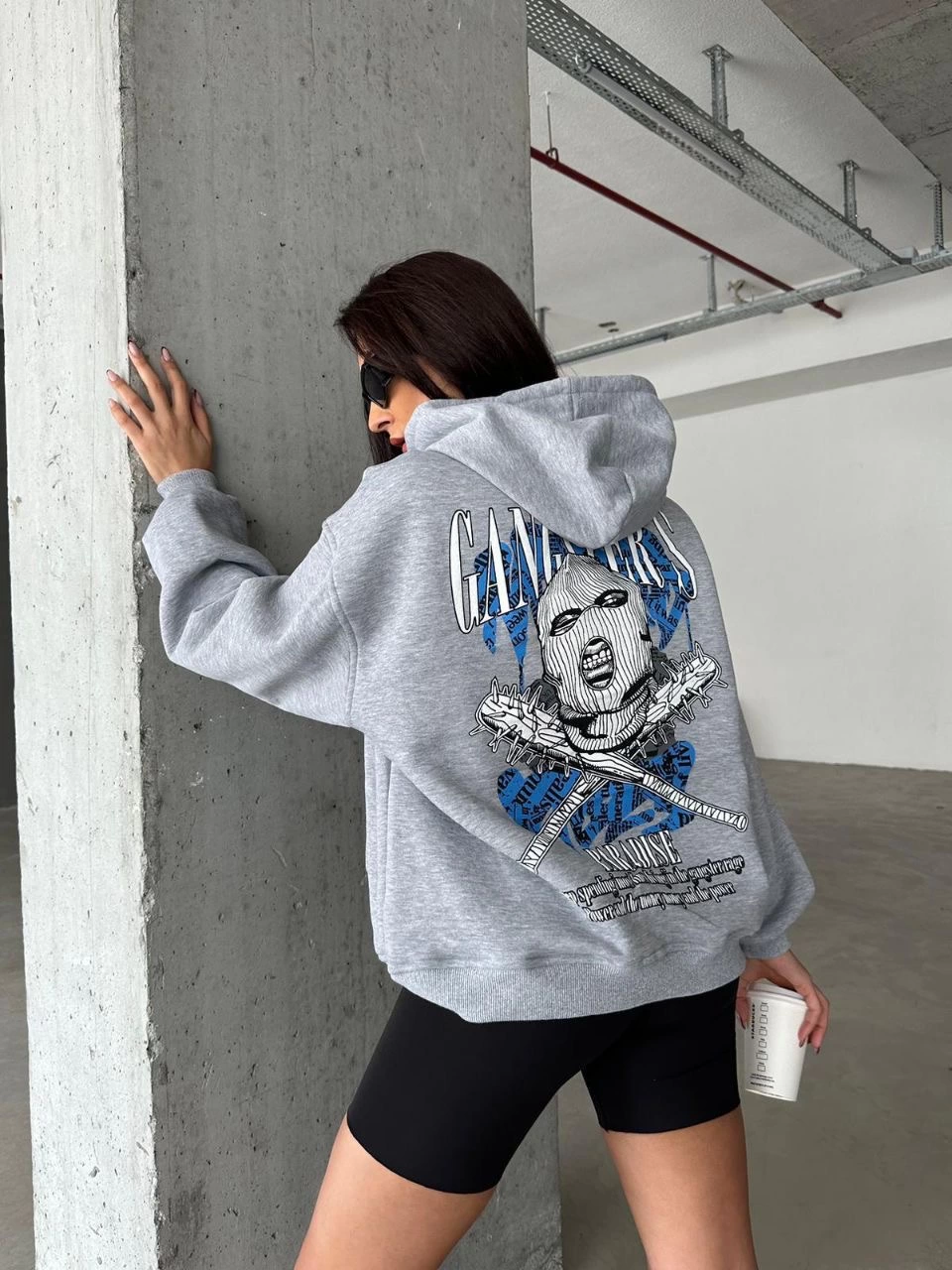 1233746_6855ad708d7f7-16102551-sw960sh1280.png 3 İplik Şardonlu Oversize Kafa Baskılı Sweat Gri (Beden: L) - Görsel 4
