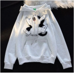 3 İplik Şardonlu Oversize Peluş Baskılı Sweat Beyaz (Beden: S) - Görsel 3