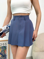 Pileli Atlas Mini Etek S24820 Indigo (Beden: M) - Görsel 2