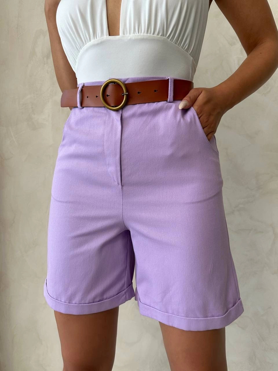1233875_kemerli-gabardin-sort-lila-s25735-48764790-sw960sh1280.png Kemerli Gabardin Şort Lila S25735 (Beden: S) - Görsel 5
